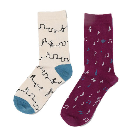 Bamboe Damessokken 2-Pack Muziek
