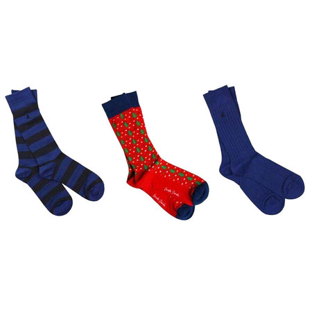 Bamboe Sokken Giftbox Heren Kerst Rood