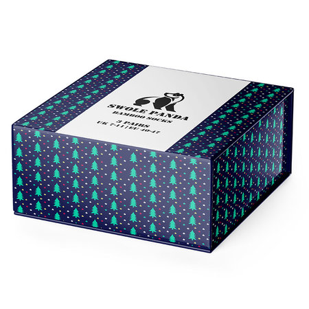 Bamboe Sokken Giftbox Heren Kerst Blauw