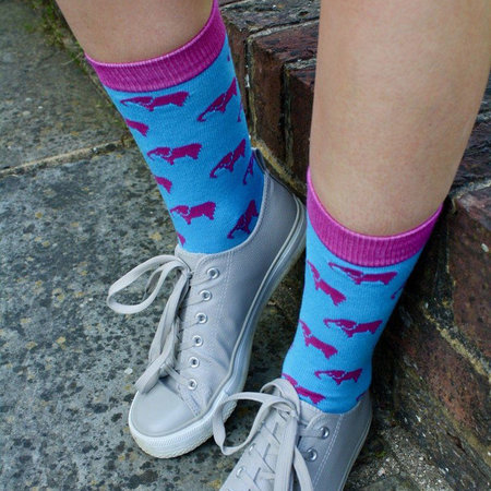Bamboe Damessokken Pink Olifant