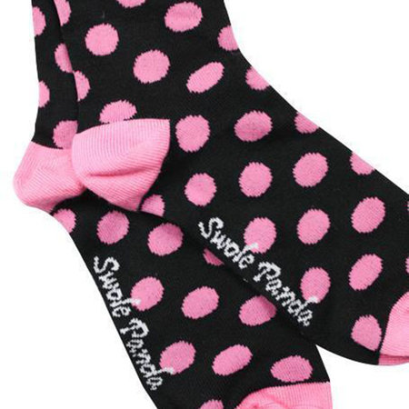 Bamboe Damessokken Polka Dots Zwart & Roze
