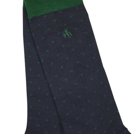 Bamboe Herensokken XL Spotted in Navy