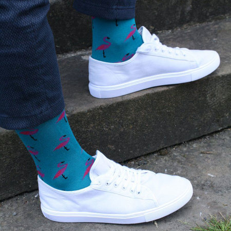 Bamboe Herensokken Pink Flamingo