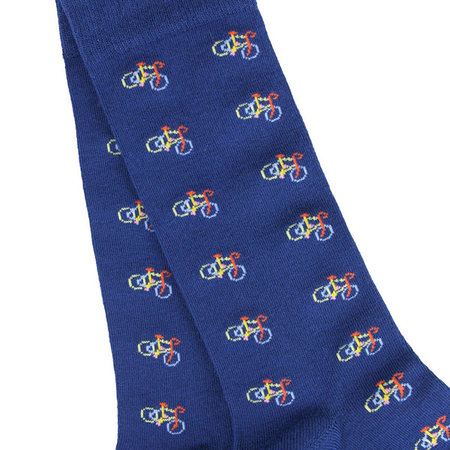 Bamboe Herensokken Fiets in Blauw