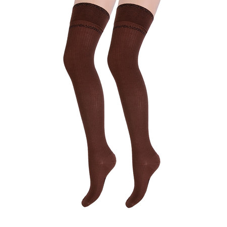 Kousen Luxe Overknee Feline Bruin Lurex