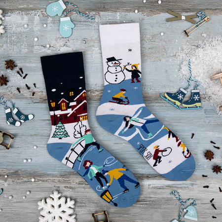 Mismatched Sokken Sneeuw
