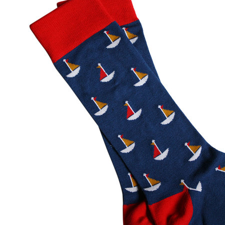 Bamboe Herensokken Zeilboot Navy