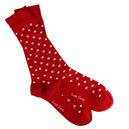 Bamboe Herensokken Polkadot Rood