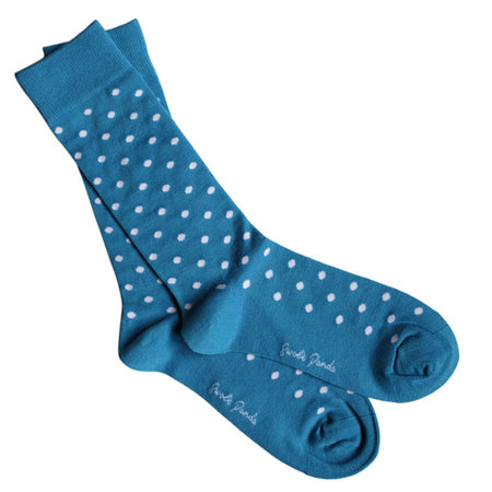 Bamboe Herensokken Polkadot Blauw