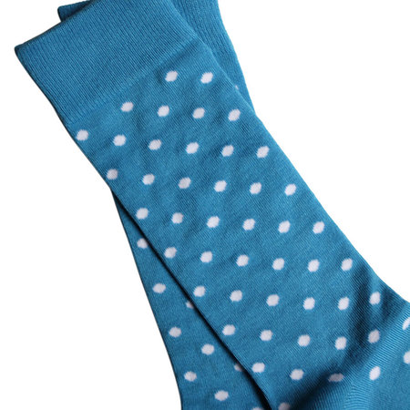 Bamboe Herensokken Polkadot Blauw
