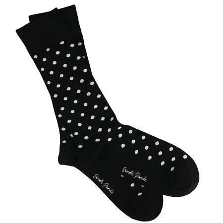 Bamboe Herensokken Polkadot Zwart