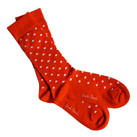Bamboe Herensokken Polkadot Oranje