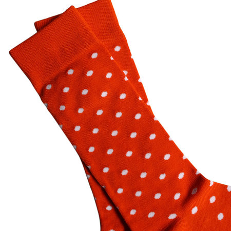 Bamboe Herensokken Polkadot Oranje