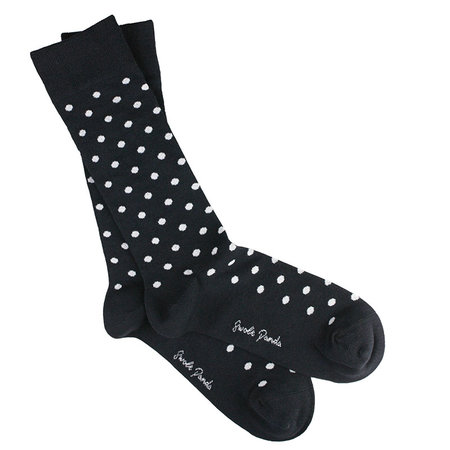 Bamboe Herensokken Polkadot Navy Blauw
