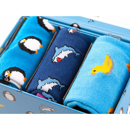 Bamboe Sokken Giftbox Heren Dieren