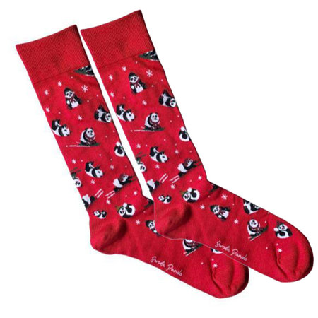 Bamboe Damessokken Panda Rood