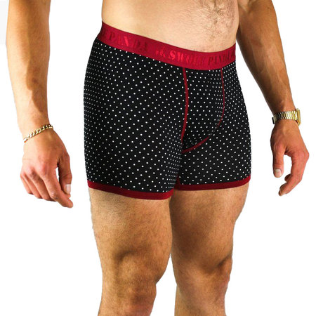 Bamboe Boxers Twinpack Grijs/Zwart Stip