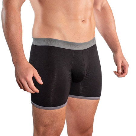 Bamboe Boxers Twinpack Grijs/Zwart Stip