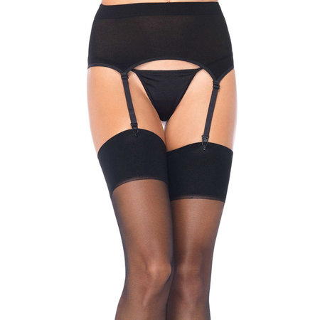 Jarretel Gordel met Kousen Set 2dlg Transparant Plus Size