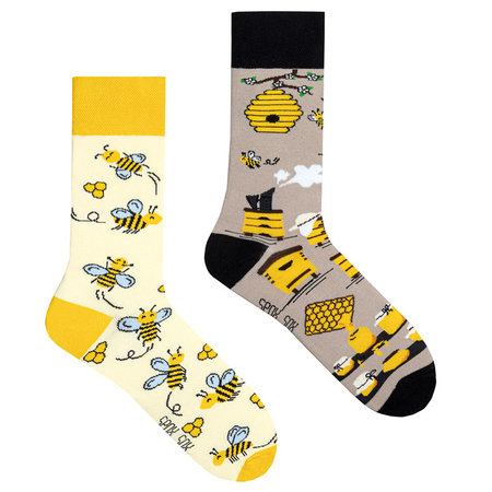 Mismatched Sokken Honey Bee