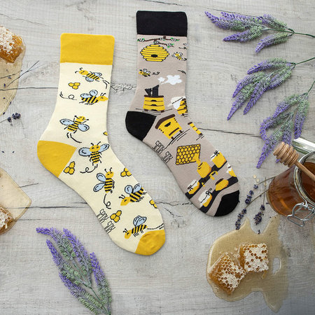 Mismatched Sokken Honey Bee