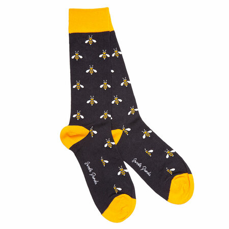 Bamboe Damessokken Navy Bumblebee