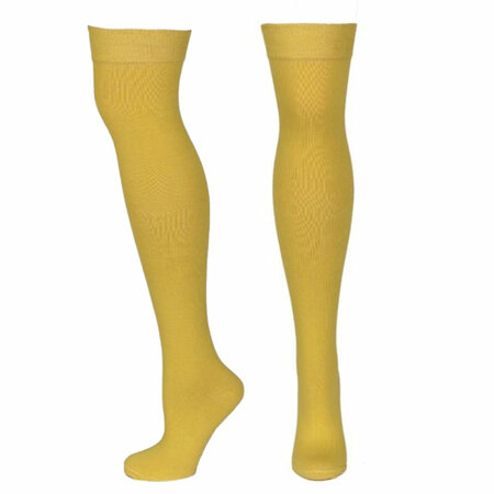 Kousen Overknee Uni Geel