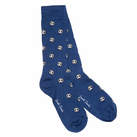Bamboe Herensokken Voetbal Blauw