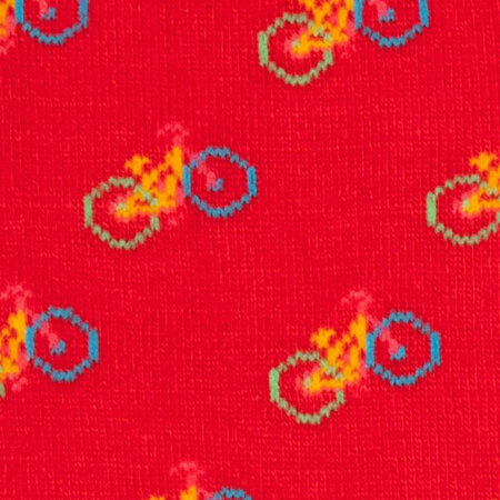 Bamboe Herensokken Fiets in Rood