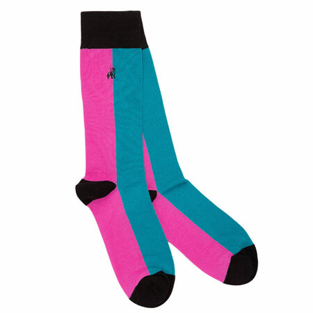 Bamboe Herensokken Pink Aqua