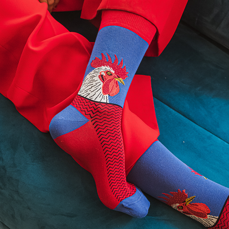 Sokken Haan Rooster Head