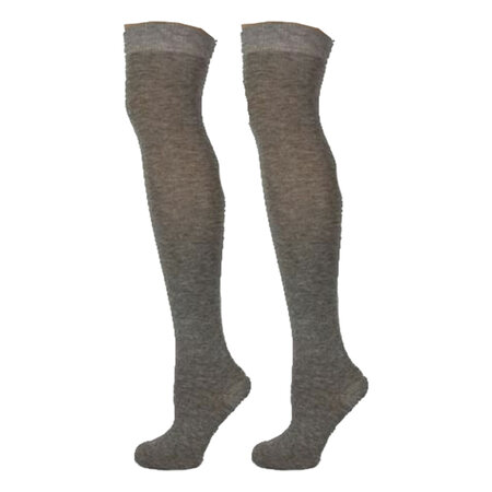 Kousen Overknee Uni Grijs