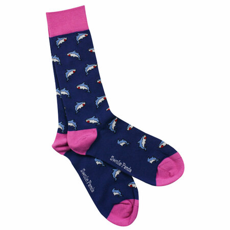 Bamboe Herensokken Shark extra groot