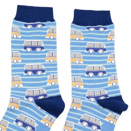 Bamboe Herensokken Camper in Denim