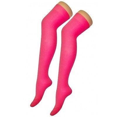 Kousen Overknee Uni Neon Pink