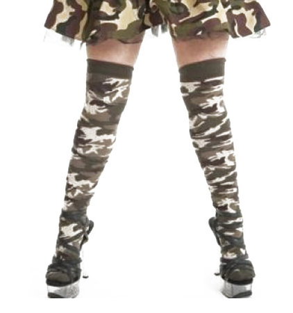 Kousen Overknee Leger Camouflage