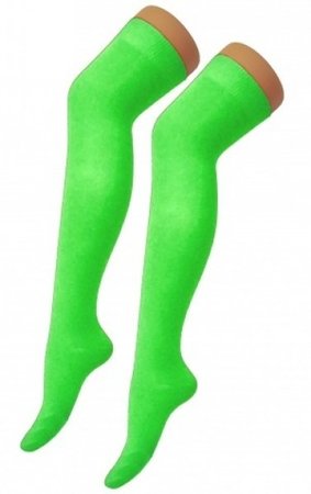 Kousen Overknee Uni Neon Groen
