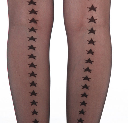 Panty Fantasy Naad Sterren Zwart Plus Size