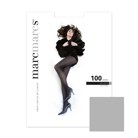 Panty Basic 100 Denier Velvet Opaque Grey Melange