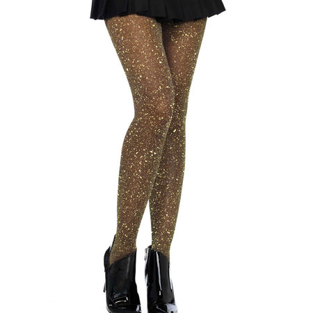 Panty Lurex Zwart Goud