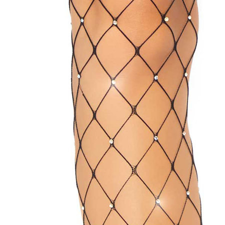 Netpanty Grove Maas met Strass Steentjes