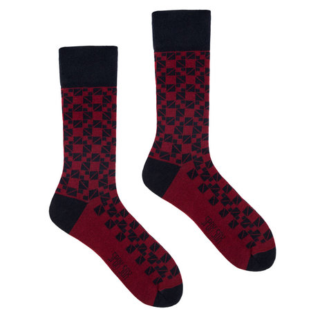 *Sokken Heren Spox Mosaic Burgundy