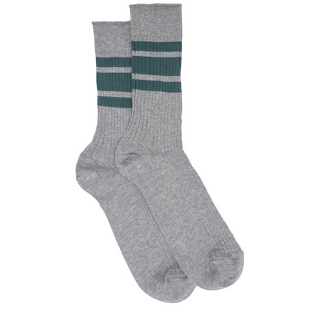 Herensok Wembley Streep Grey Mel