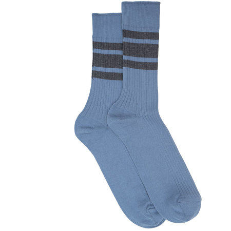 Herensok Wembley Streep Denim Blue