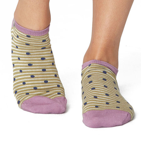 Sneakersok Dames Spot Stripe Pear Green