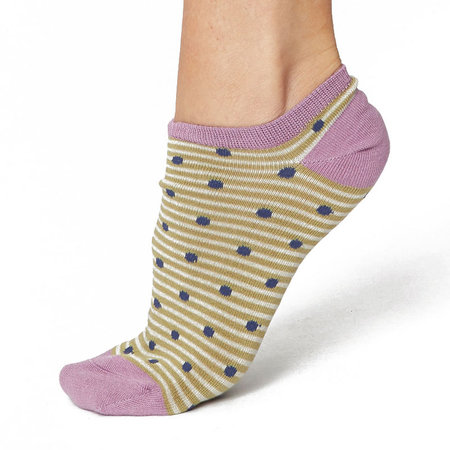 Sneakersok Dames Spot Stripe Pear Green