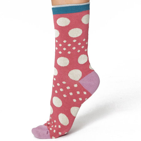 Bamboe Damessokken Easy Spots Blush Pink
