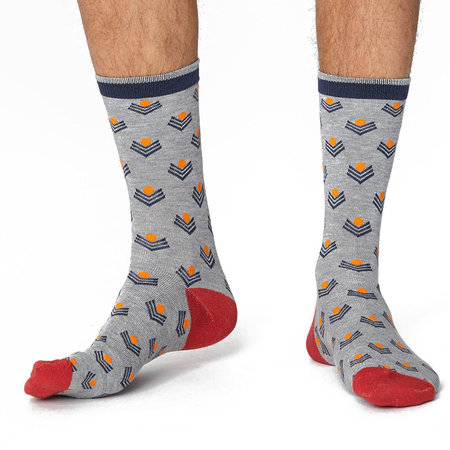 Bamboe Herensokken Chevron Mid Grey