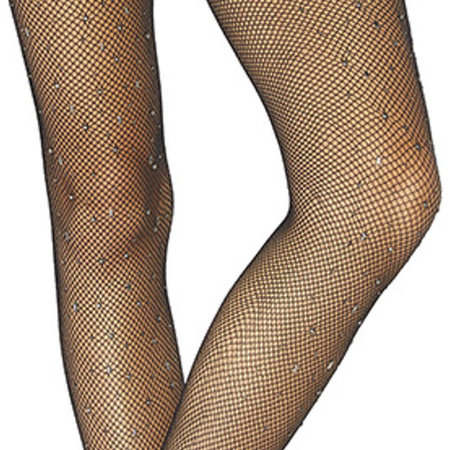 Panty Visnet Fijne Maas met Glanzende Studs