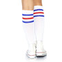 Sokken Knie Sport Wit met Blauw en Rood